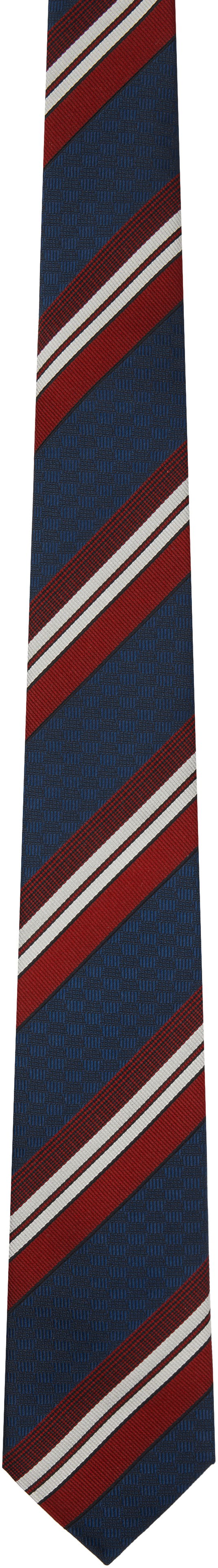 Šál Valentino Valentino Garavani Valentie Striped Silk Tie Modrá | 6Y2EV194RYG, 0