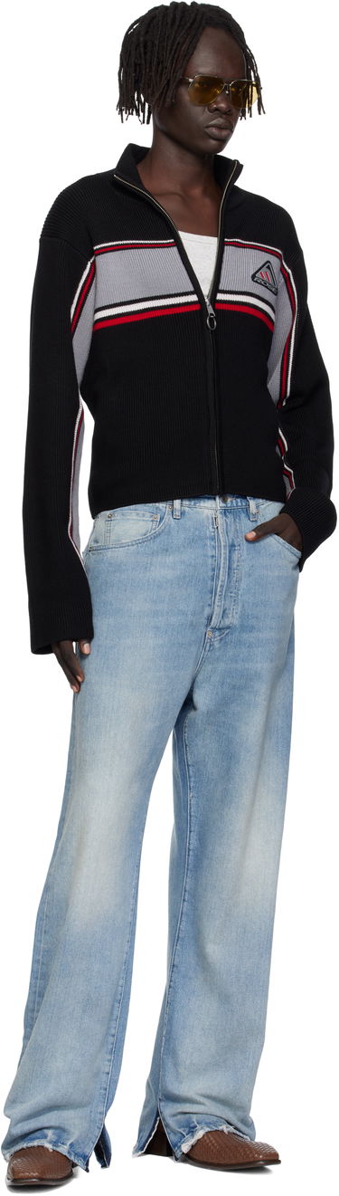 Mikina Martine Rose Martine Rose Cropped Cable Zip-Up Sweatshirt Čierna | 976YA09009, 3