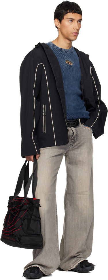 Opasok Diesel Men's Diesel Leather Belt with D Logo Buckle Čierna | X08516P4231T8013, 3