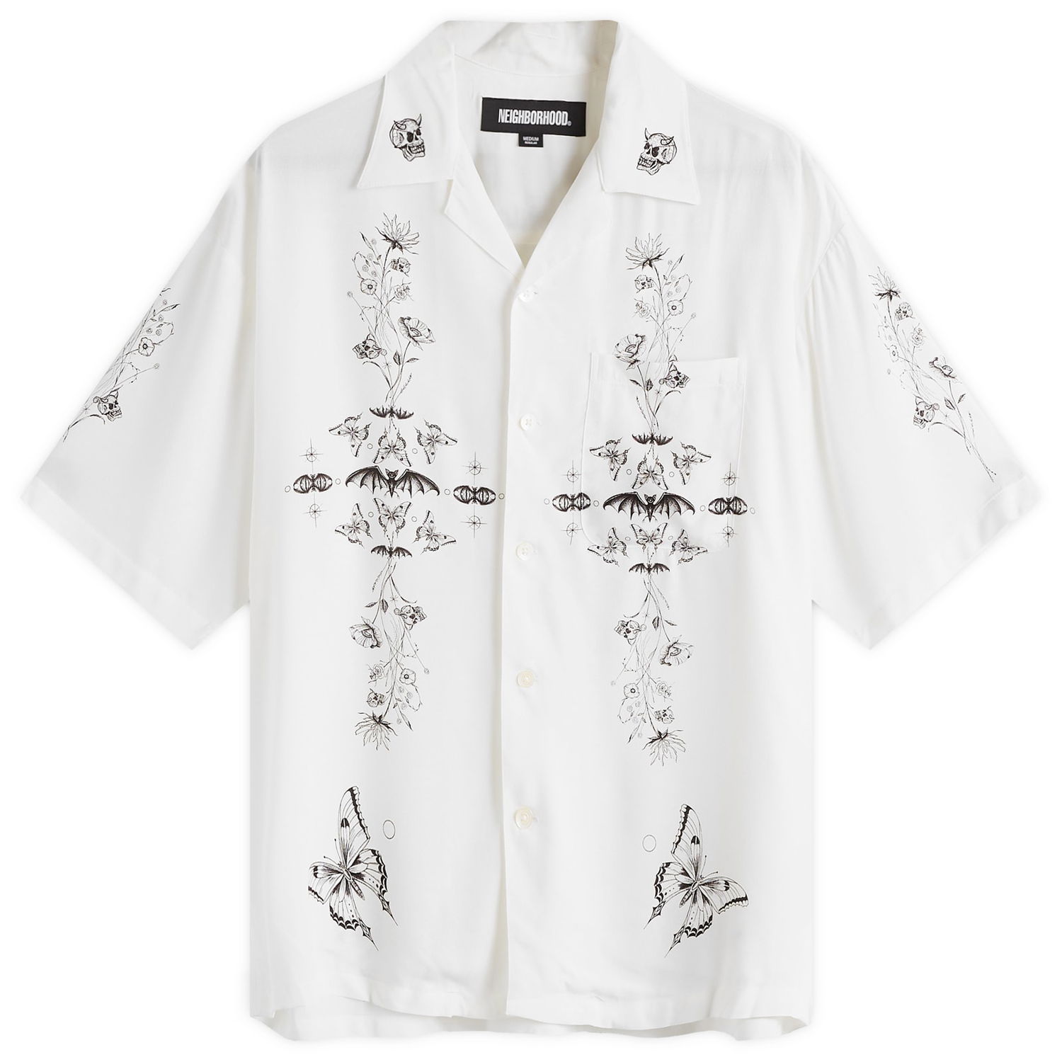 Košeľa Neighborhood Men's Hawaiian Shirt Large Biela | 241TSDWN-SHM01S-WHT, 0