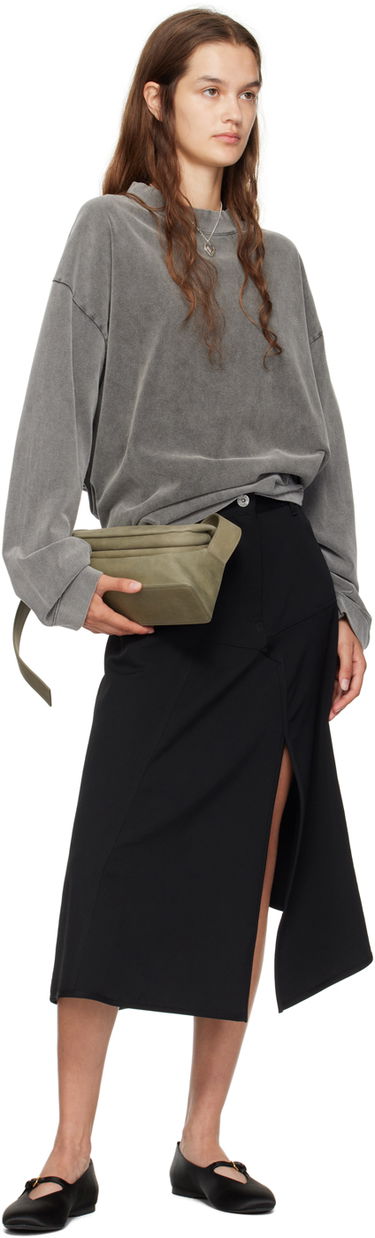 Taška cez rameno OSOI Suede Shoulder Bag Zelené | 24FWB01016120, 3