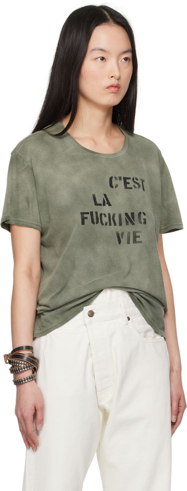 Tričko R13 R13 'C'est La Fucking Vie' Boy T-Shirt Zelené | R13WK001-123BQ, 1