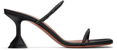 Starostlivosť o obuv Amina Muaddi Amina Muaddi Gilda Crystal-Embellished Heeled Sandals Čierna | GILDA SLIPPER 70 NAPPA, 0
