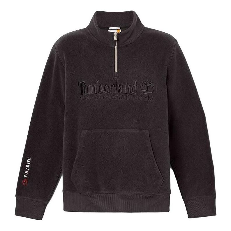 Mikina Timberland Linear Logo Quarter Zip Sweatshirt Čierna | A2NRK-001, 0