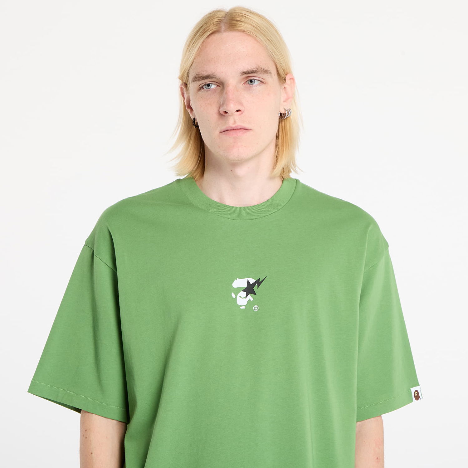 Tričko BAPE Bape Sta Ape Face Relaxed Fit Tee Zelené | 001TEL801321MGRN, 1