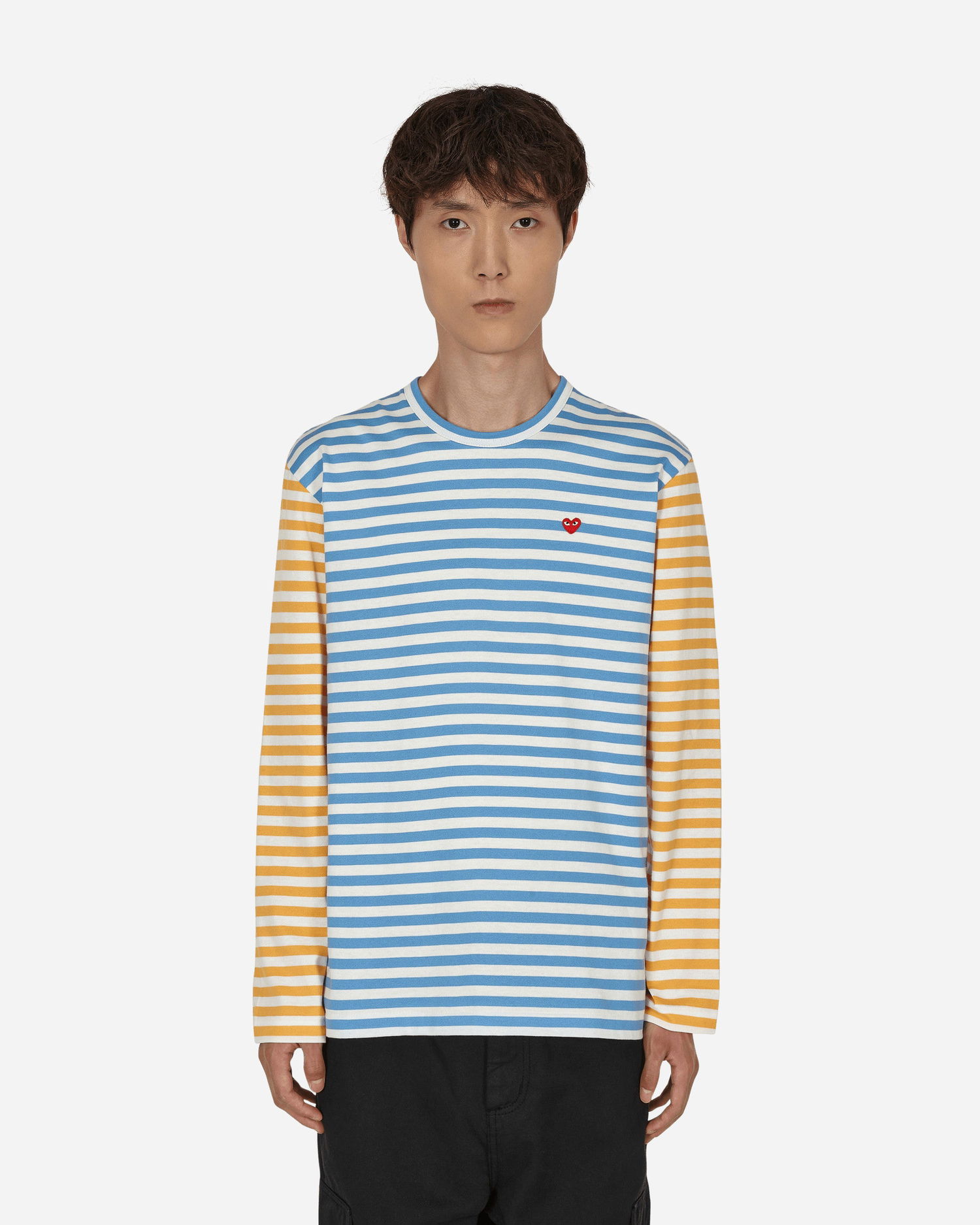 Tričko Comme des Garçons PLAY Bi-Color Striped T-Shirt Rôznofarebný | P1T318 1, 1