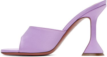 Doplnky Amina Muaddi Amina Muaddi Lupita Slipper Heeled Sandals Fialová | LUPITA SLIPPER CL SATIN, 2
