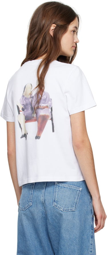 Tričko JW Anderson JW Anderson Anchor Embroidery T-Shirt Biela | JT0269-PG1510, 2