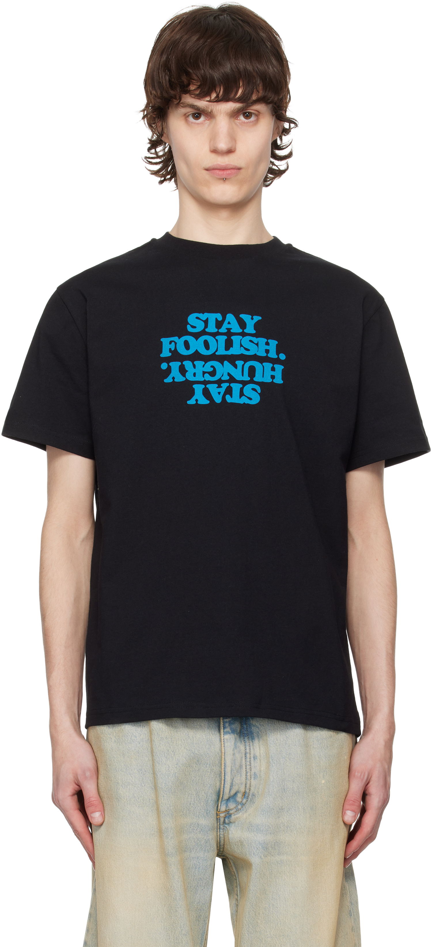Tričko Coperni Coperni 'Stay Foolish' Print Boxy T-Shirt Čierna | COPJS03F5011PMEN, 0