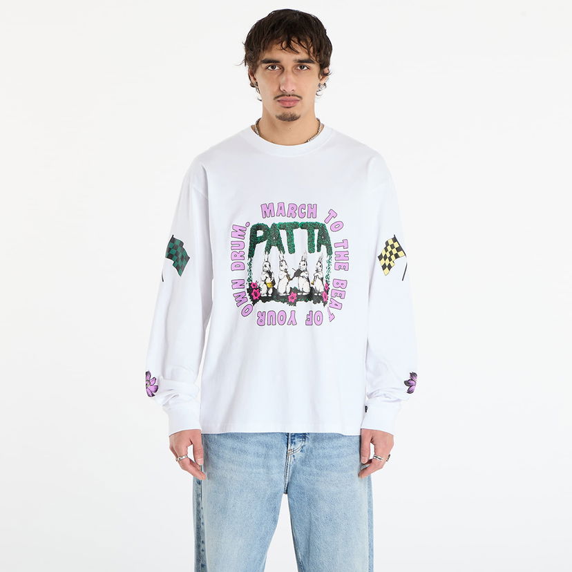 Tričko Patta Patta Own Your Own Mind Graphic Long Sleeve T-Shirt Biela | POC-AW25-1000-299-0007-002