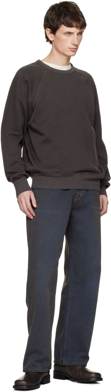 Mikina LES TIEN Heavyweight Binded Neck Raglan Sweatshirt Šedá | CF-1122, 3