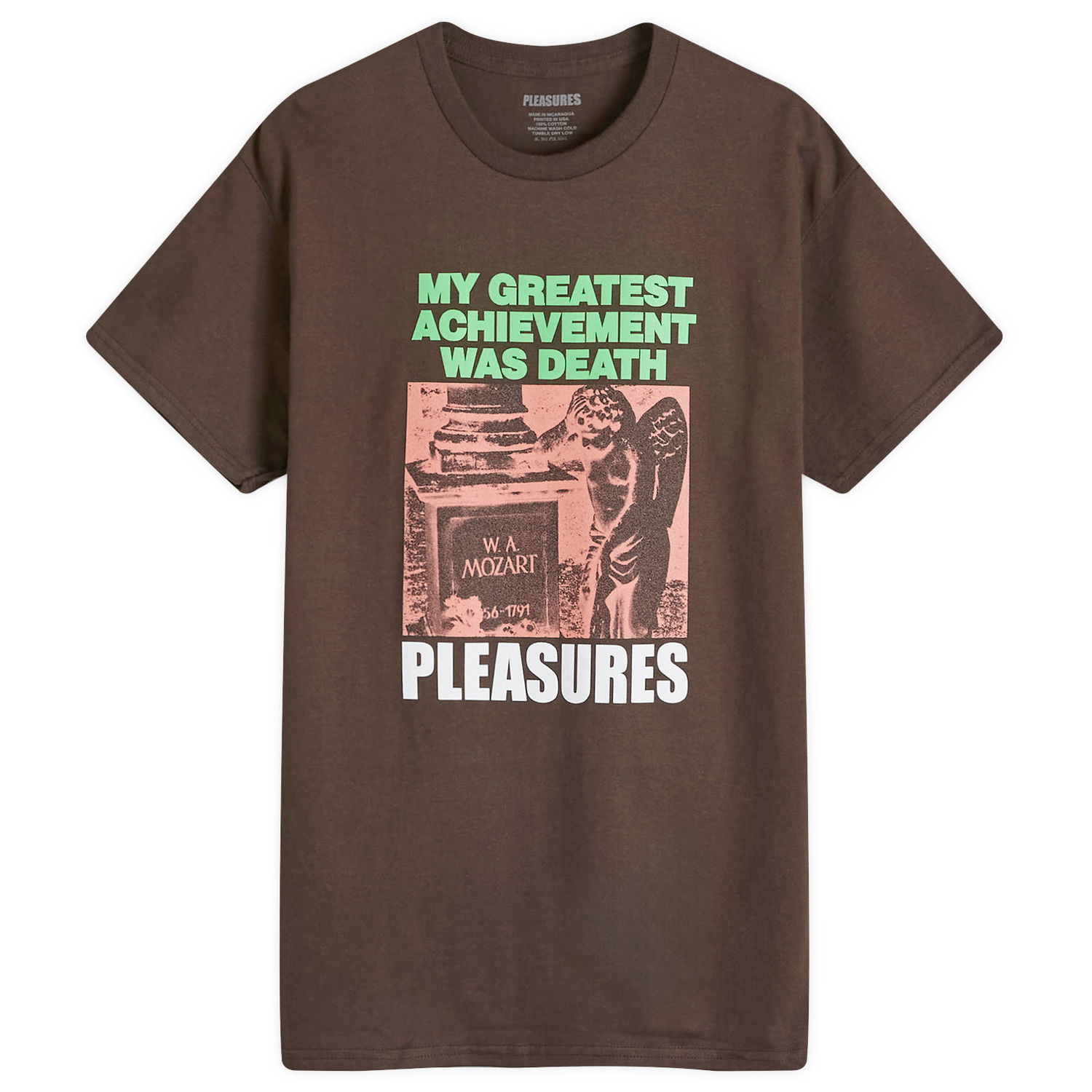 Tričko Pleasures Wolfie T-Shirt Hnedá | P24F066-BRN, 0