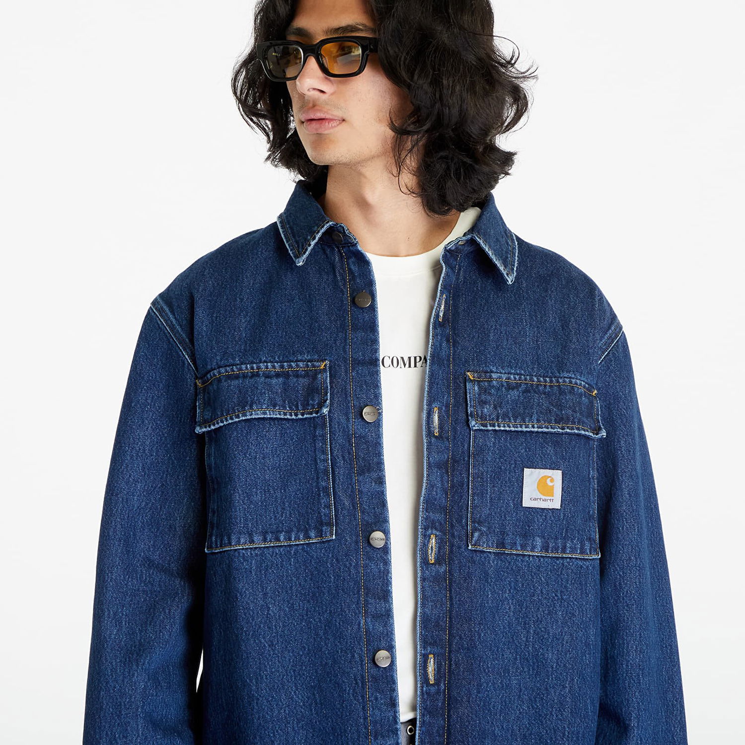 Bunda Carhartt WIP Manny Shirt Jacket "Blue Stone Washed" Navy | I032705_01_06, 0