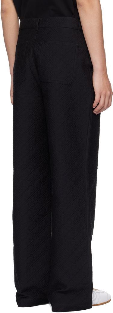Nohavice Casablanca Casablanca Jacquard Cargo Trousers Čierna | MPS25-TR-262-02, 2