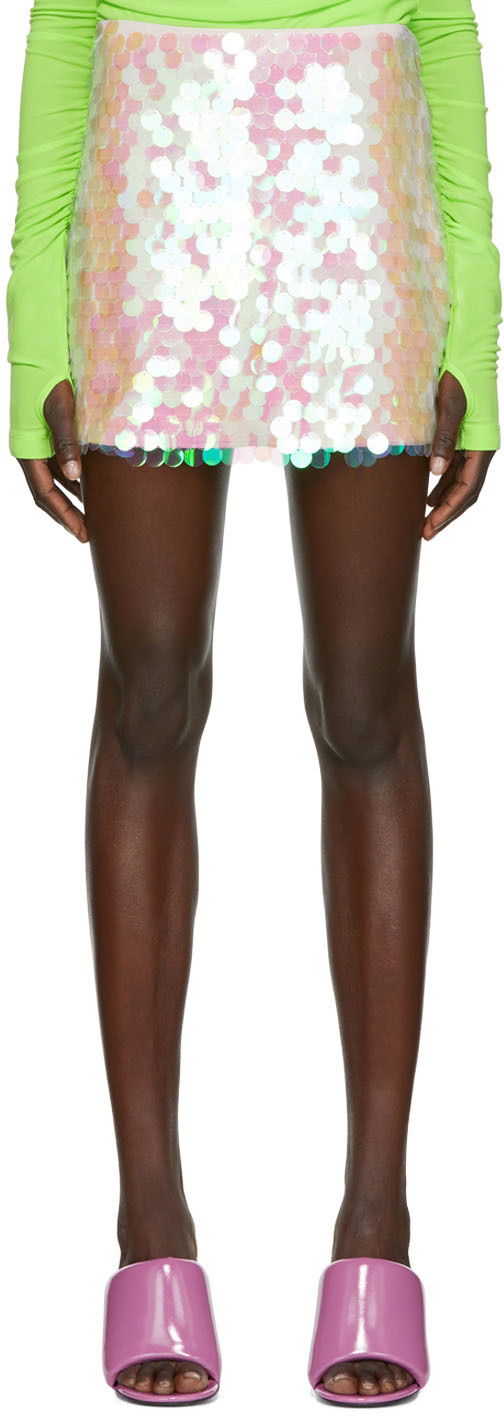 Sukňa Helmut Lang Helmut Lang Sequin Mini Skirt Ružová | M05HW303