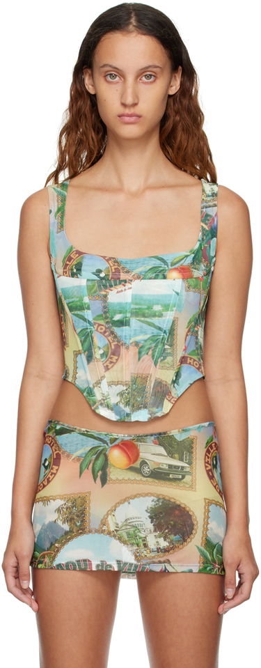 Sukňa Miaou Miaou Campbell Postcard Print Tank Top Rôznofarebný | 7020PM1PSC, 0
