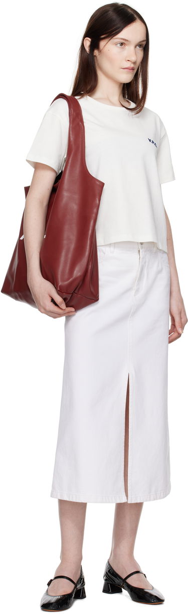 Sukňa A.P.C. Denim Midi Skirt with Front Slit Biela | COGZV-F06423, 3