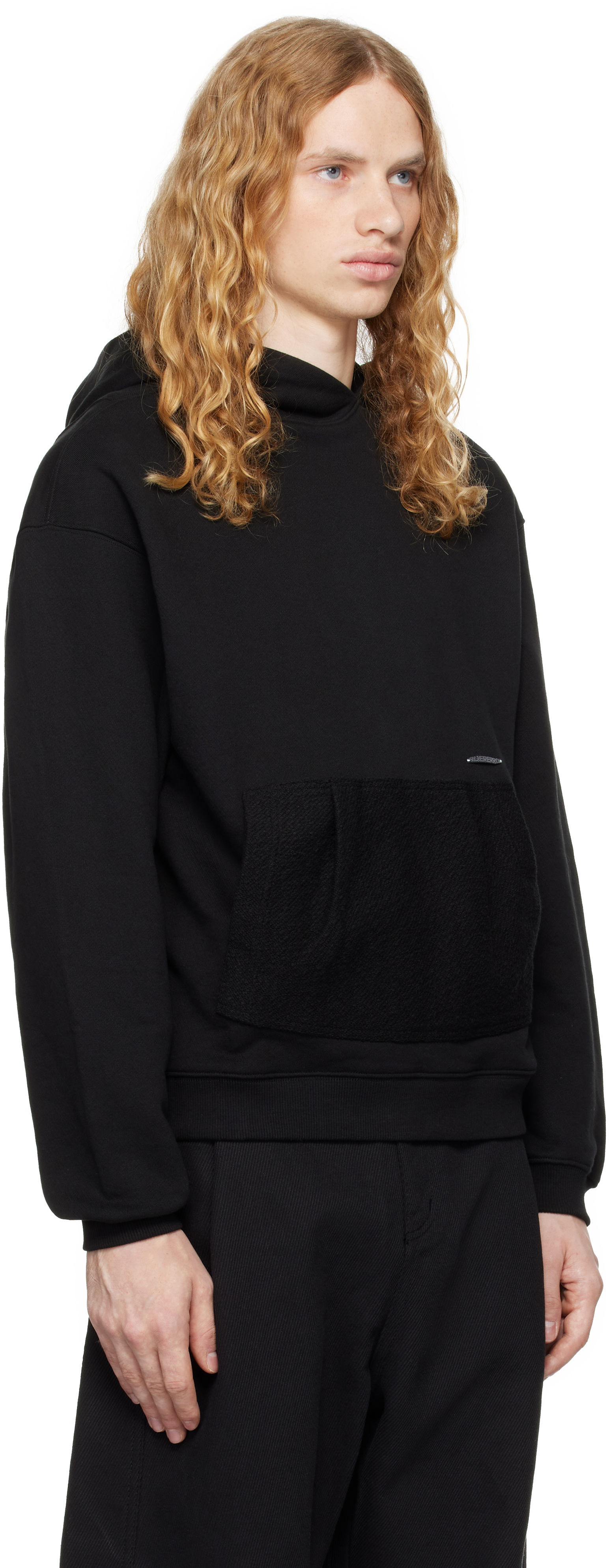 Black Patch Pocket Hoodie