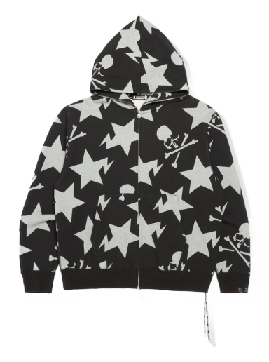 Mikina BAPE Mastermind x 11th Anniversary Sta Pattern Relaxed Full Zip Hoodie Čierna | MVBSW115903MI