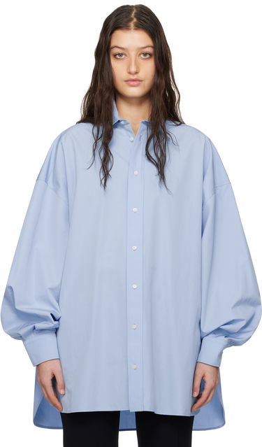 Košeľa WARDROBE.NYC Oversize Shirt Minidress Modrá | W1085R17, 0