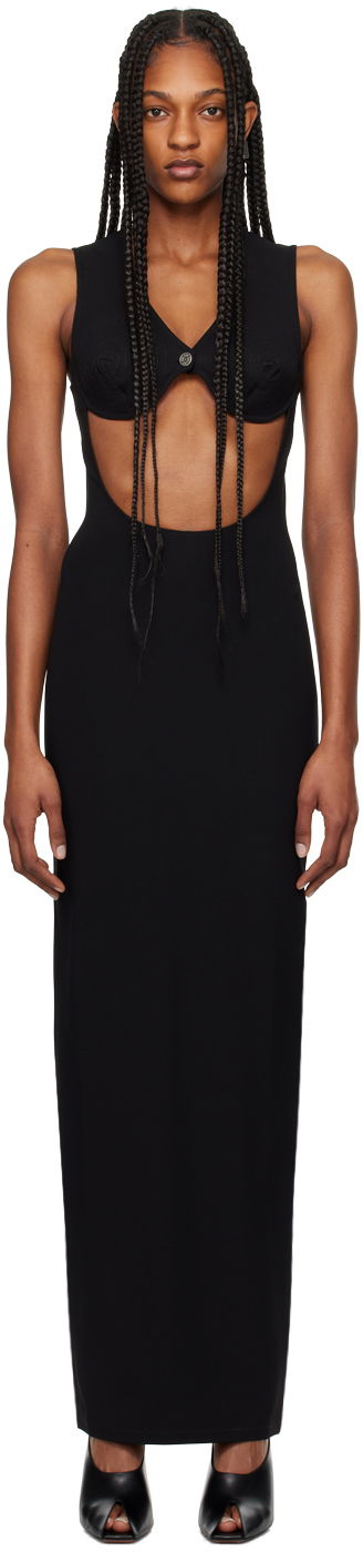 Šaty Jean Paul Gaultier Gaultier Cone Bra Maxi Dress Čierna | 24/25-F-RO122-J053-00, 0
