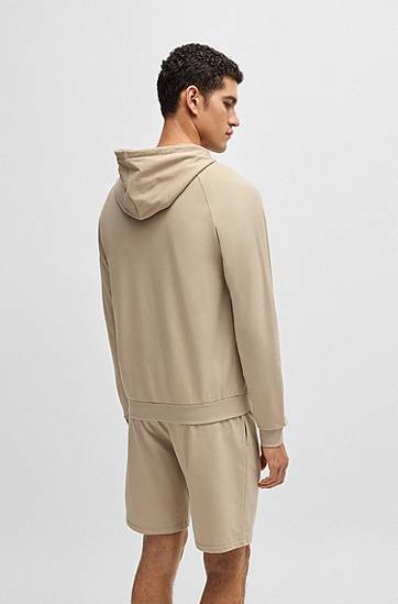 Mikina BOSS BOSS Cotton-Terry Zip-Up Hoodie Béžová | 50535830, 1