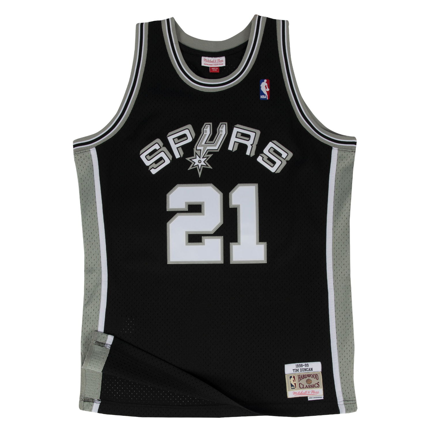 Dres Mitchell & Ness NBA Swingman Jersey San Antonio Spurs Tim Duncan Čierna | SMJYGS18208-SASBLCK98TDU, 0
