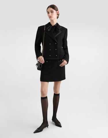 Košeľa Dolce & Gabbana Dolce & Gabbana Chiffon Pussy-bow Blouse Čierna | F5T27TFU1ATN0000, 1