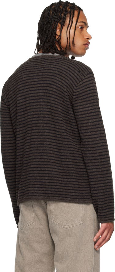 Sveter OUR LEGACY Striped Rigid Popover Sweater Hnedá | M4253RD, 2