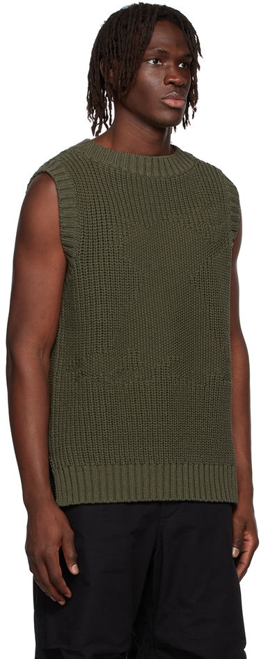 Sveter We11done We11done Knitted Cotton Vest Zelené | WD-KV1-22-607-U-KK, 1