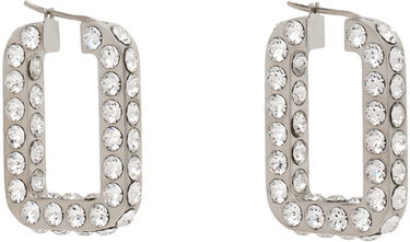 Náušnice Amina Muaddi Crystals Hoop Earrings Metalická | CHARLOTTE HOOP, 1