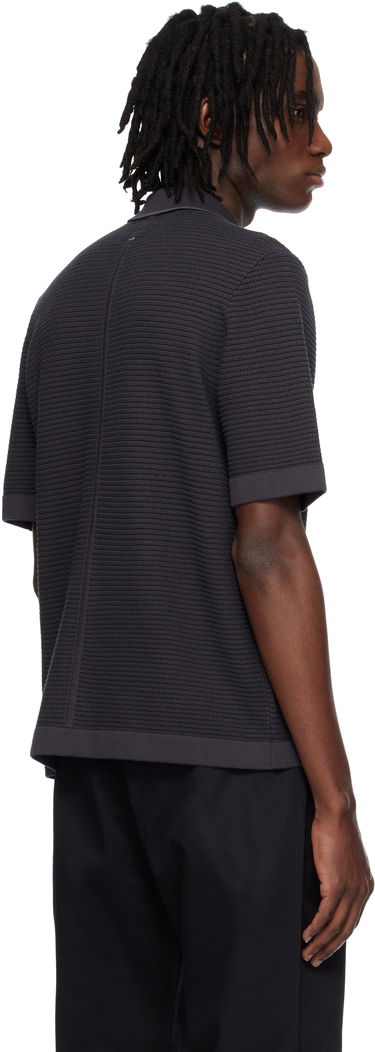 Polo tričko rag & bone Rag & Bone Harvey Striped Jacquard Knit Polo Čierna | MBS25S025BC25, 2