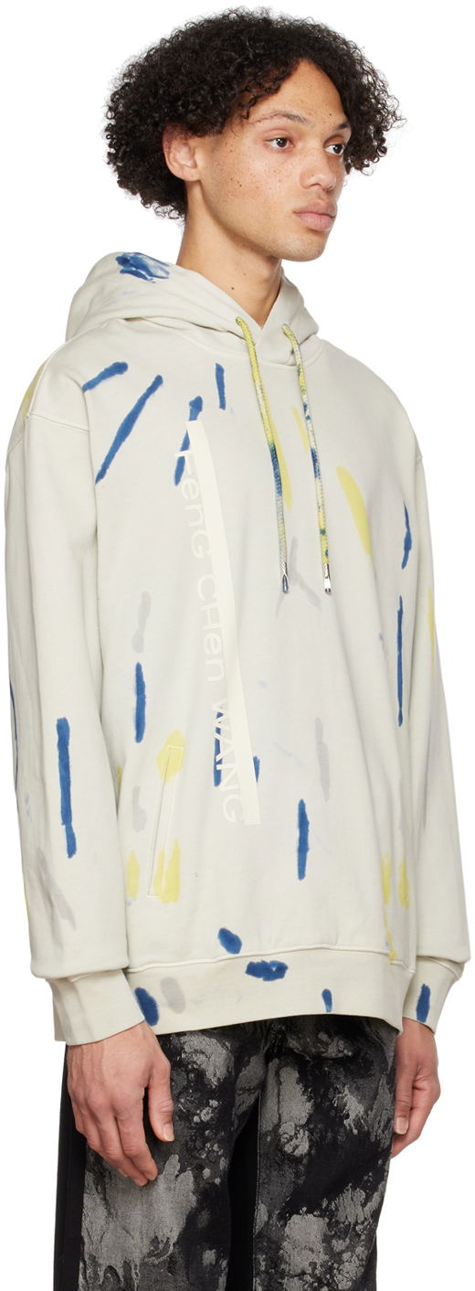 Mikina Feng Chen Wang Feng Chen Wang Tie-Dye Hoodie Biela | FMF14HD06W, 1