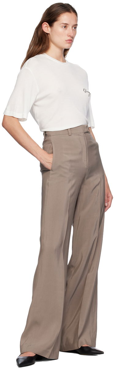 Nohavice Anine Bing Anine Bing Dolan Wide-Leg Trousers Béžová | A-03-3343-TPU23, 3