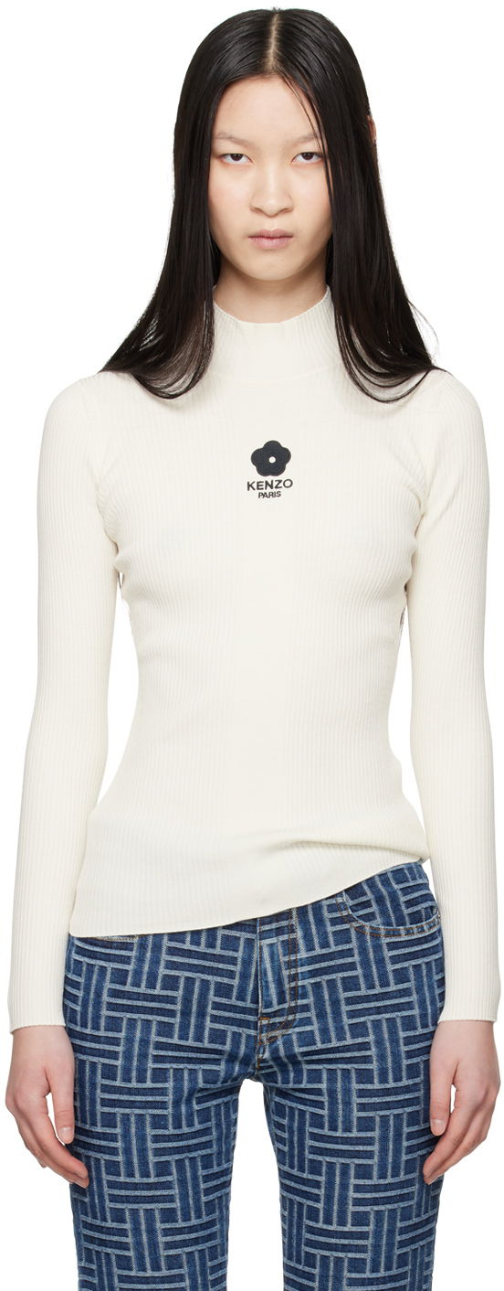 Tričko KENZO Off-White Paris Boke 2.0 Long Sleeve T-Shirt Biela | FE62PU4753LG, 0