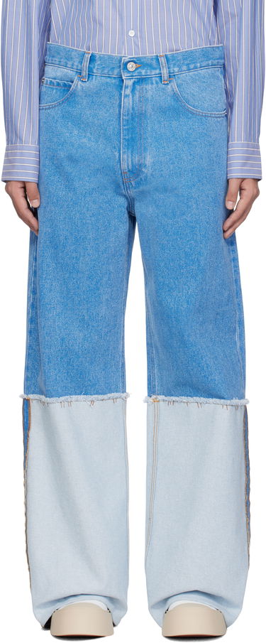 Džínsy Marni Marni Two-Tone Wide Leg Jeans Modrá | PUJU0106S0 USCW91, 0