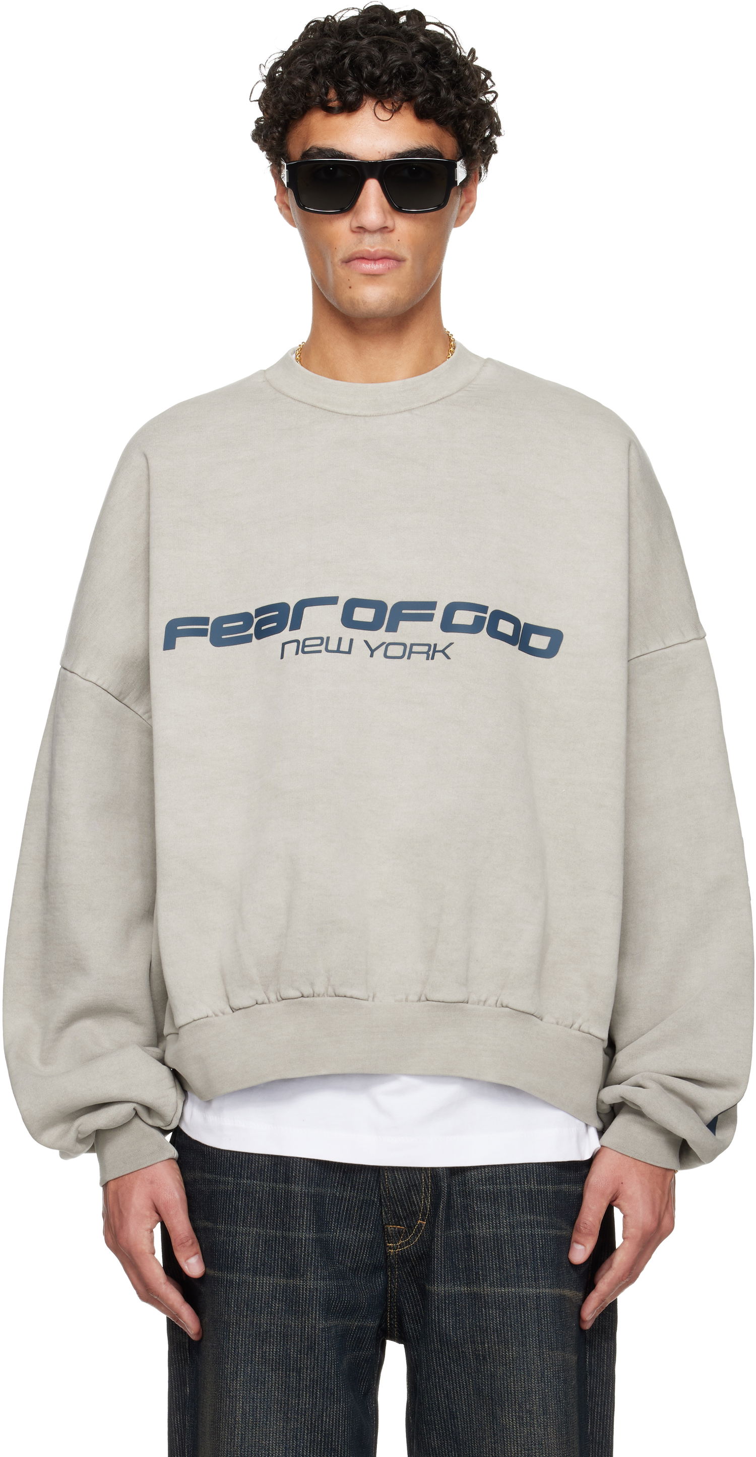 Mikina Fear of God ESSENTIALS Holiday Heavy Fleece Cropped Relaxed Sweatshirt Béžová | 192HO256891F, 0