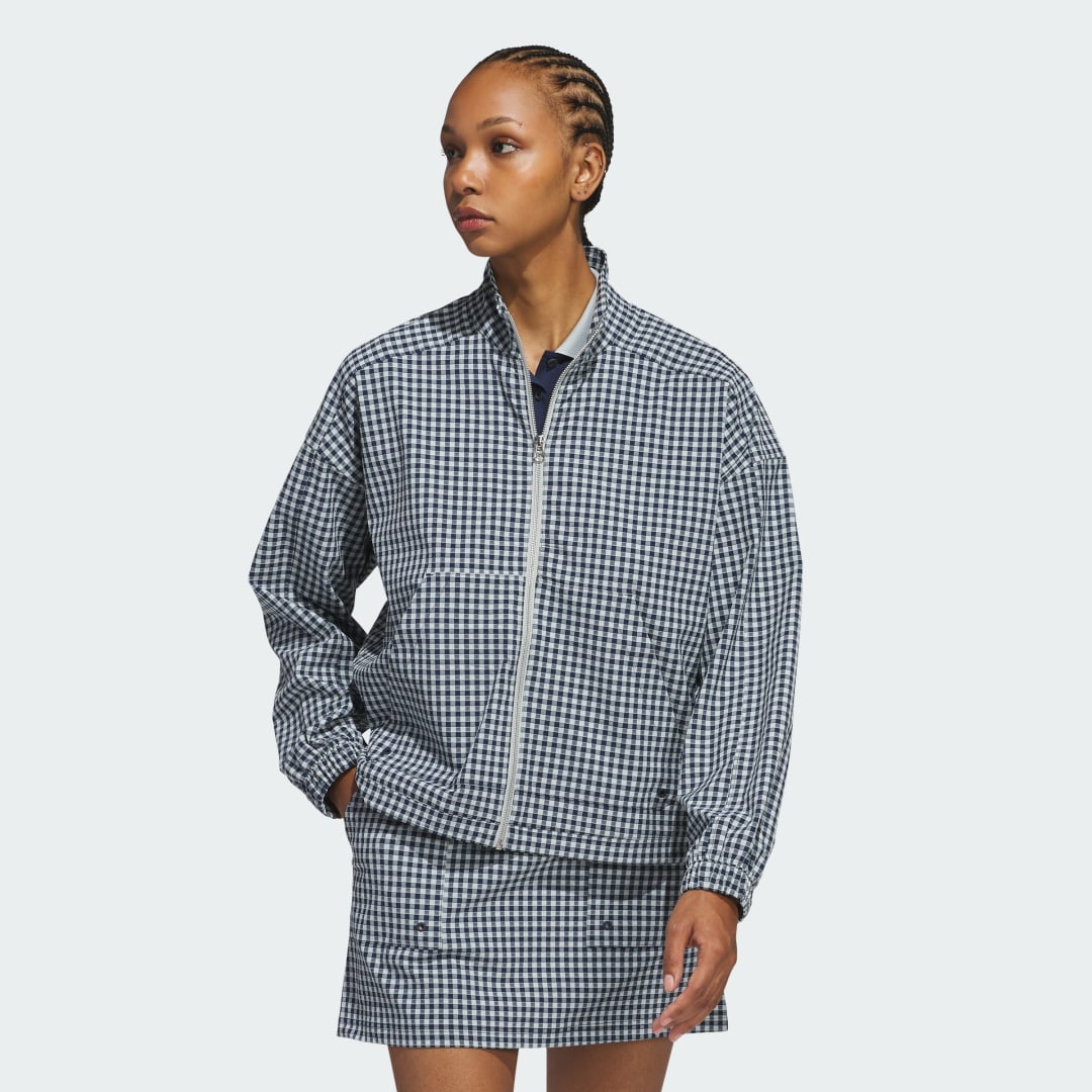 Vetrovka adidas Performance Ultimate365 Gingham Jacket Modrá | IM7954, 0