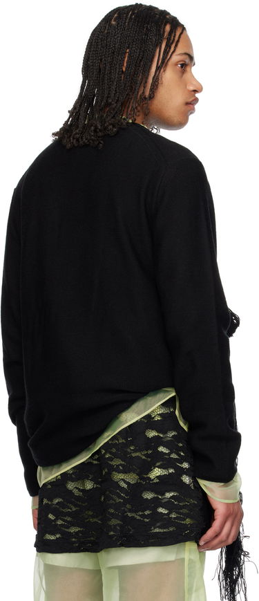 Sveter Comme des Garçons CDG Homme Plus Worsted Wool Knotted Tassel Sweater Čierna | PO-N002-051, 2