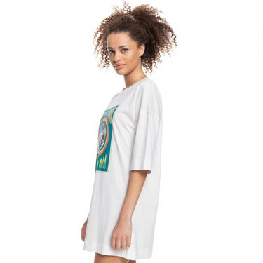 Tričko Roxy Women's White Graphic T-Shirt Dress Biela | ERJZT05274-WBK0, 1