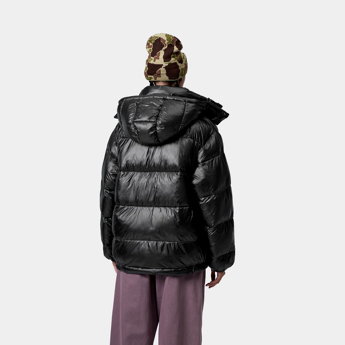Prešívaná bunda Carhartt WIP Benson Puffer Hooded Jacket Čierna | I035370_9, 1