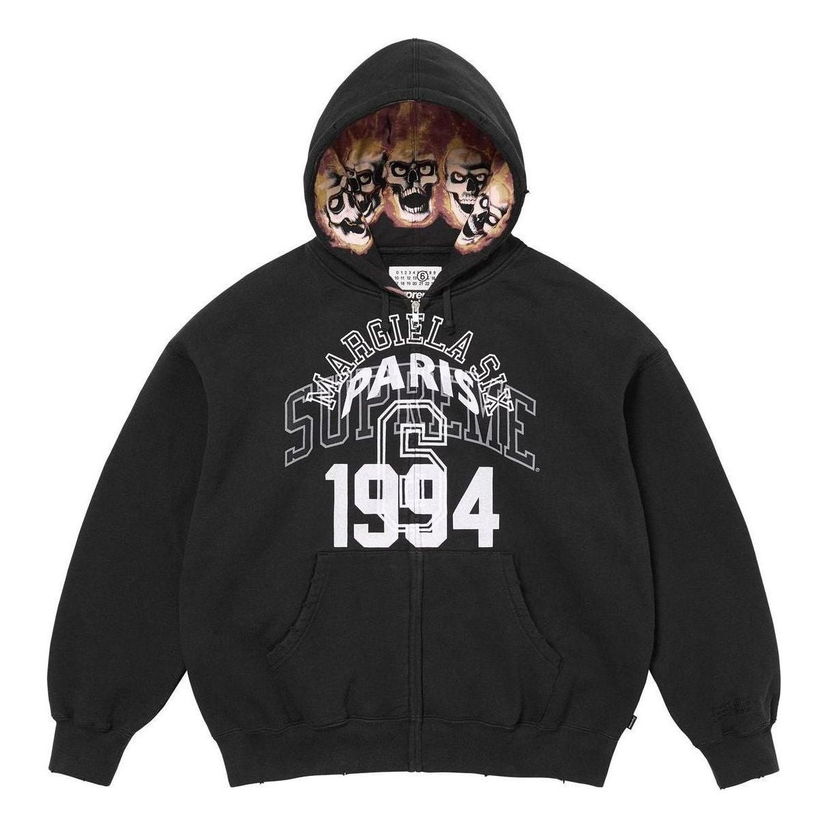 Mikina Supreme Maison Margiela Zip Up Hooded Sweatshirt Čierna | SUP-SS24-113