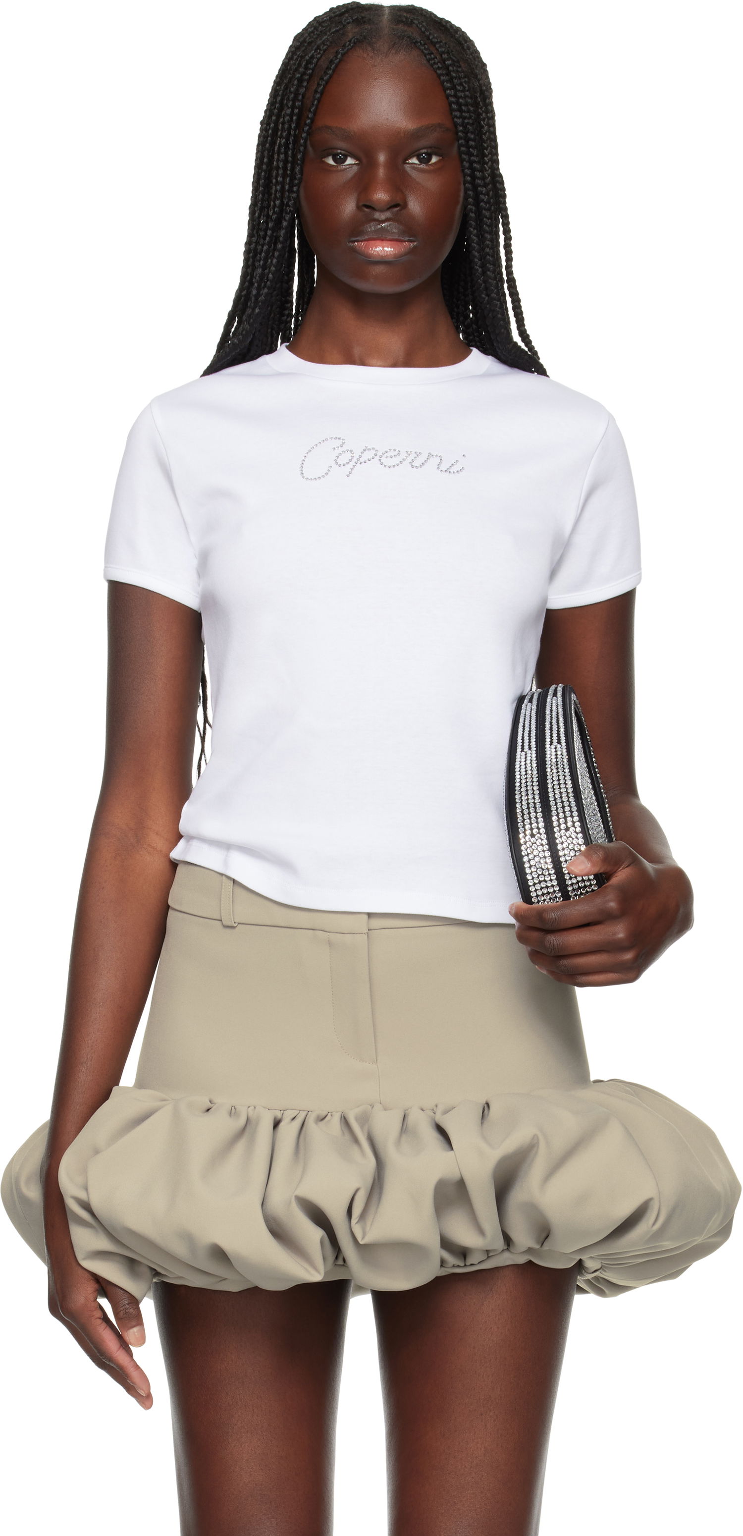 Tričko Coperni Coperni Crystal Logo T-Shirt Biela | COPJS07CRF5017, 0