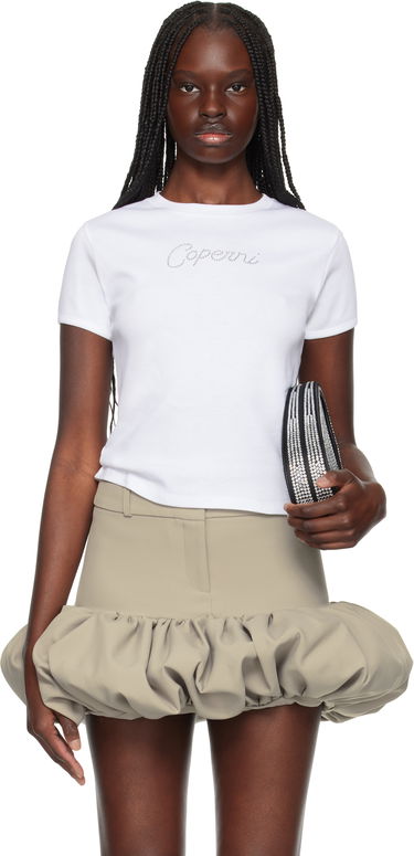 Tričko Coperni Coperni Crystal Logo T-Shirt Biela | COPJS07CRF5017, 0