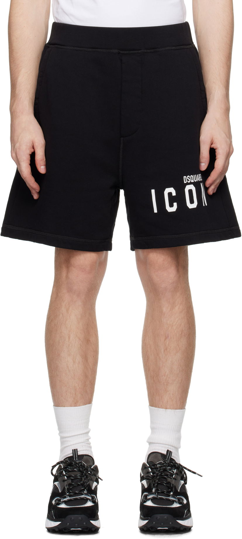 Šortky DSQUARED2 'Icon' Relaxed Fit Shorts Čierna | S79MU0005_D25015