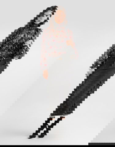 Sukňa Dolce & Gabbana Dolce & Gabbana Denim Cargo Midi Skirt Čierna | F4DCSDG8OS4S9001, 1