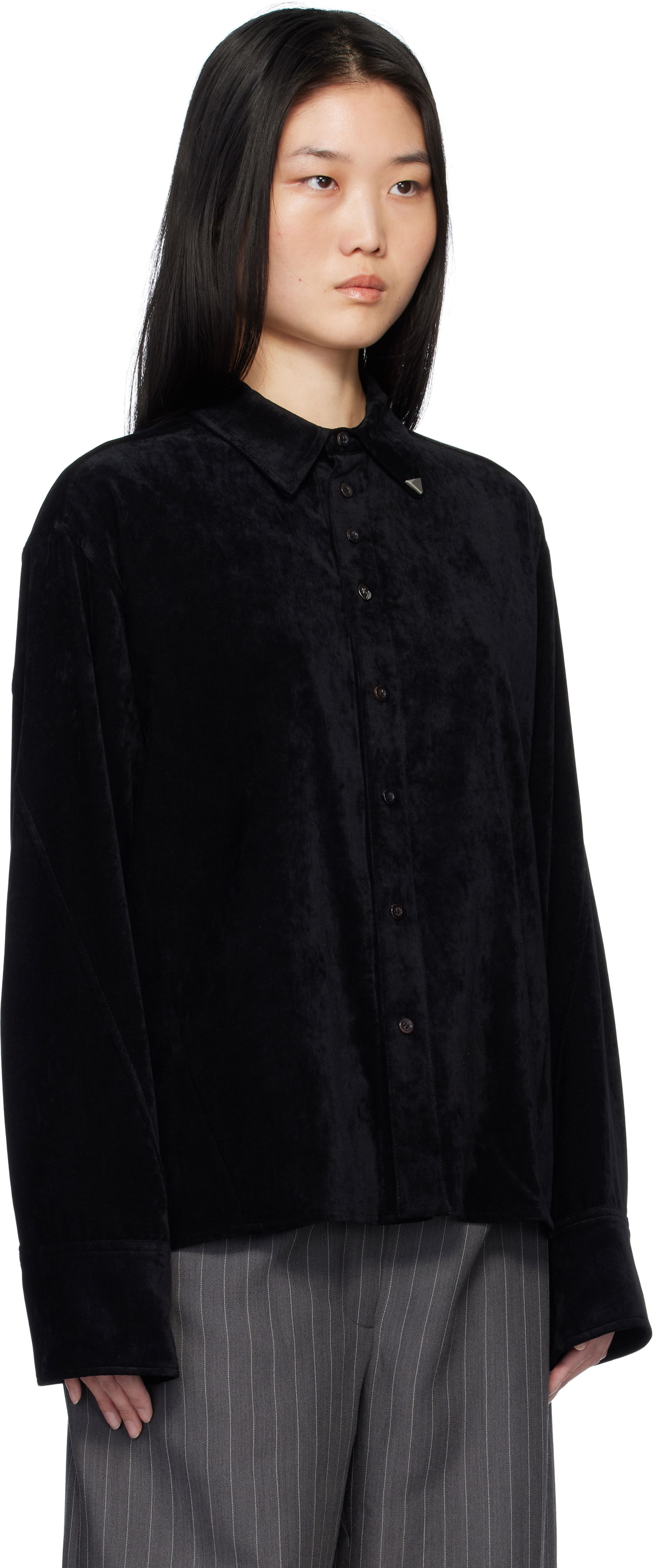 Košeľa ADER ERROR Velvet Shirt Čierna | BN01FWSH0108BK, 1
