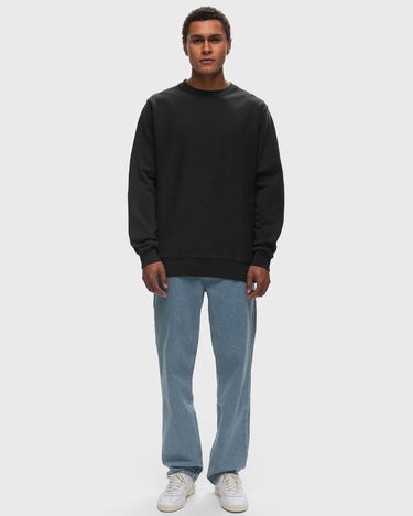 Mikina BSTN Basic Crewneck Sweatshirt Čierna | BEASTIN-PLAIN19-UND-29, 2