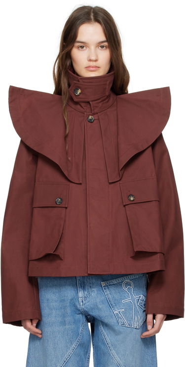 Bunda JW Anderson JW Anderson Oversized Collar Trench Jacket Hnedá | JK0366-PG1683, 0