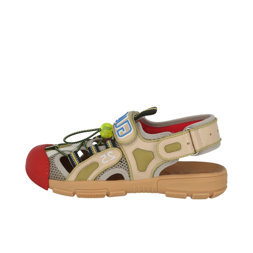 Tenisky a topánky Gucci Tinsel Sports Sandal Black Gold Red Béžová | 564297 98D30 8485